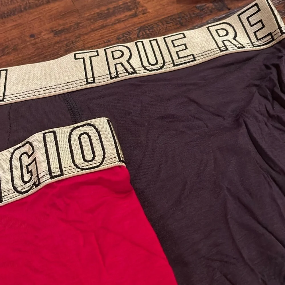 True Religion LARGE Fly Front MODAL/Spandex Boxer Brief (2 Single Pairs)